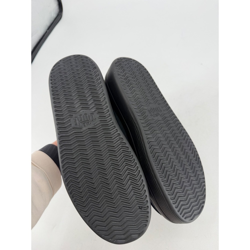 NWT Hey Dude Austin Lift Classic Shoes Womens Size 10 Black Suede Platform Mules - Picture 7 of 8